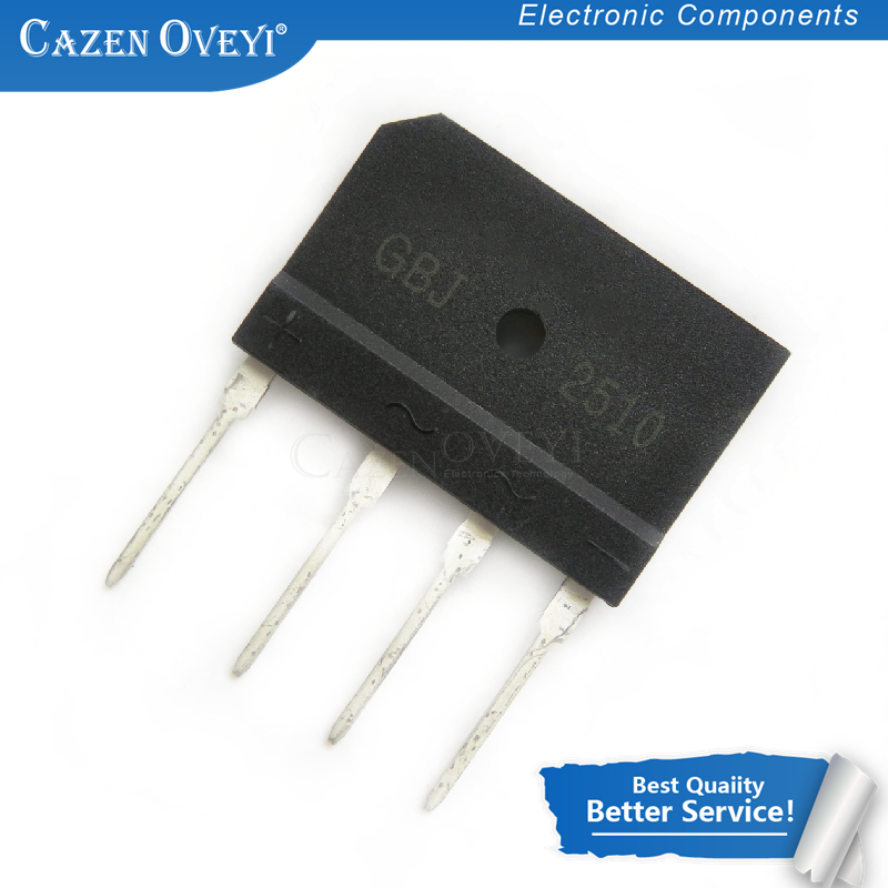 10pcs/lot GBJ2510 25A 1000V diode bridge rectifier In Stock